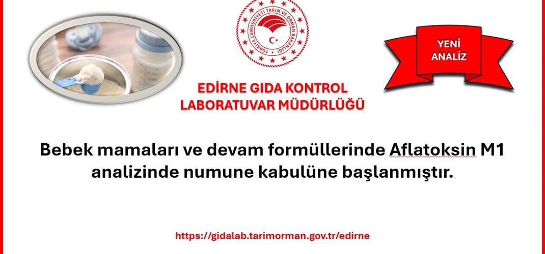 Yeni Analiz: Bebek mamaları ve devam formüllerinde Aflatoksin M1 Analizi