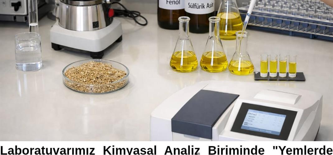 YEMLERDE TOPLAM ŞEKER TAYİNİ (SAKKAROZ CİNSİNDEN) ANALİZİ İÇİN NUMUNE KABULÜNE BAŞLANMIŞTIR.