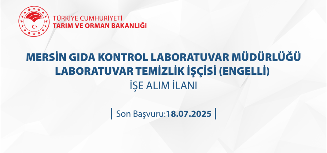  1 SÜREKLİ İŞÇİ (ENGELLİ) İLANI